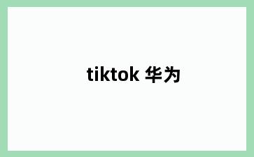 tiktok 华为